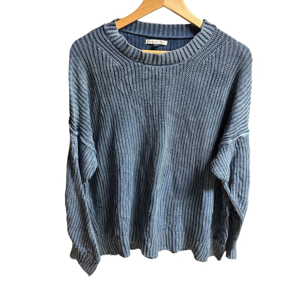 American Eagle‎ blue ribbed sweater size medium